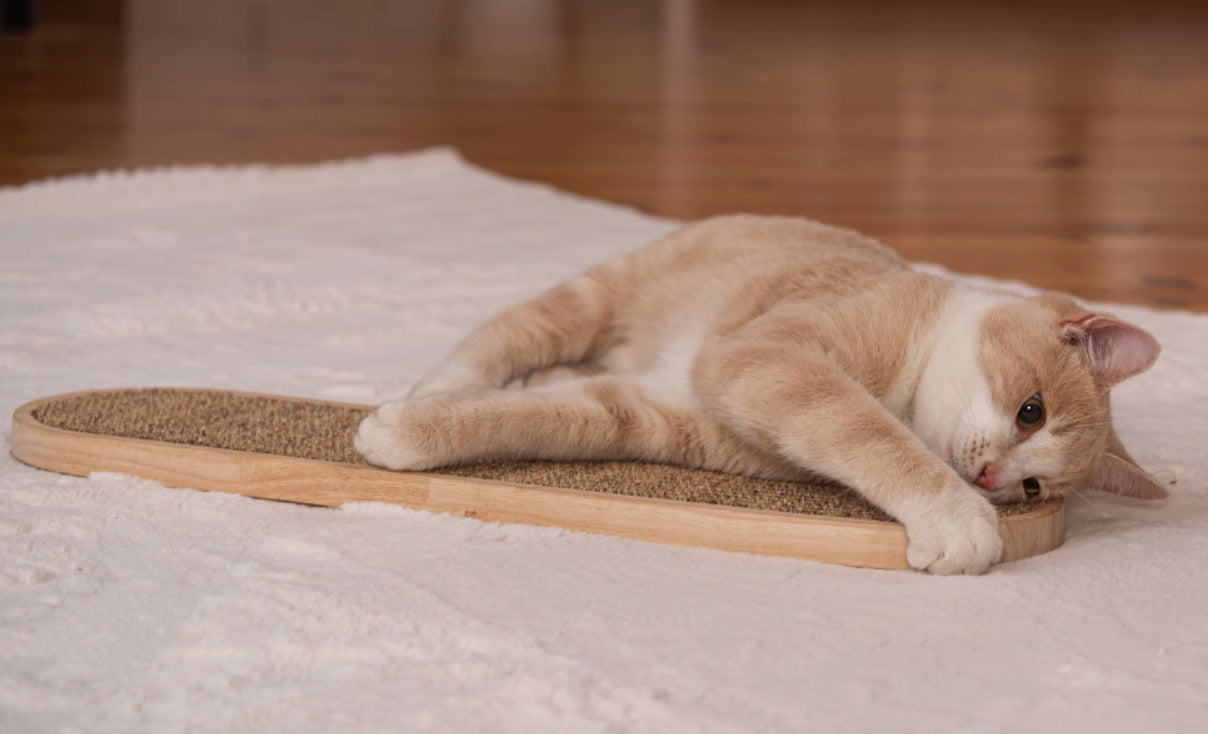 HKM-1797693 Sisal Hemp Cat Scratch Board for Wall Mounting - 45CM x 16CM Wood Design