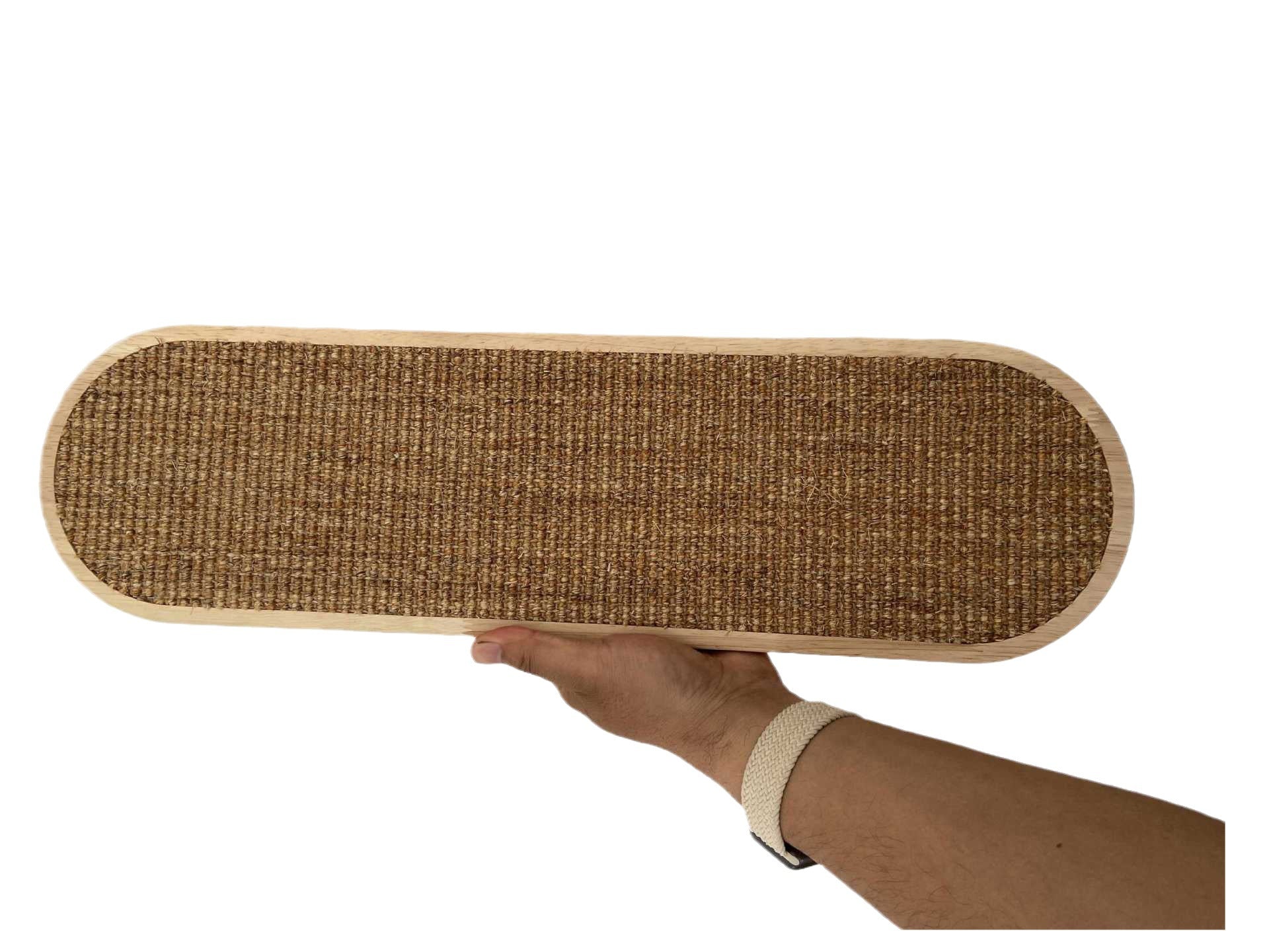 HKM-1797693 Sisal Hemp Cat Scratch Board for Wall Mounting - 45CM x 16CM Wood Design