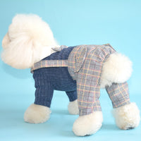 HKM-1798077 Orange and Dark Blue Cotton Dog Shirt ¨C Available in Sizes S to 2XL