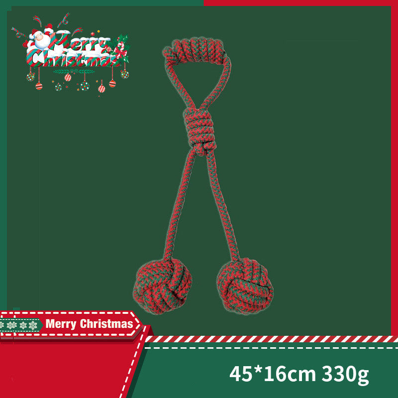 HKM-1798333 Interactive Cotton Rope Knot Toy for Dogs - Dental Cleaning and Chewing Fun