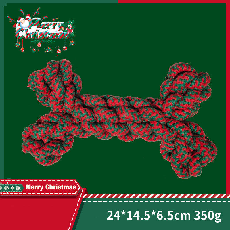 HKM-1798333 Interactive Cotton Rope Knot Toy for Dogs - Dental Cleaning and Chewing Fun