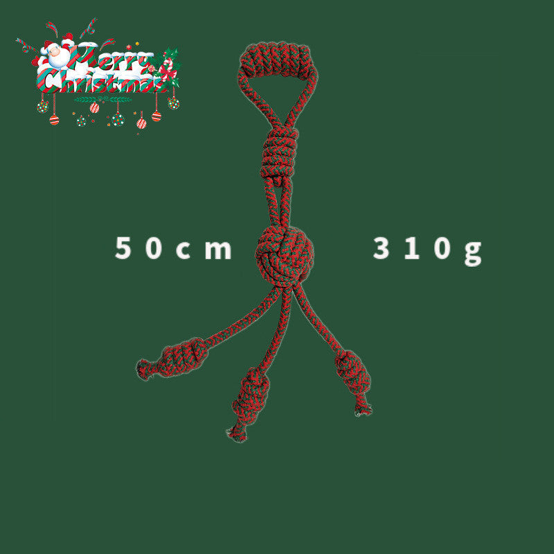 HKM-1798333 Interactive Cotton Rope Knot Toy for Dogs - Dental Cleaning and Chewing Fun