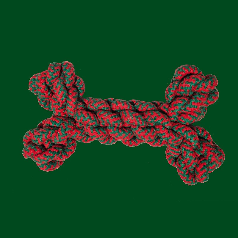HKM-1798333 Interactive Cotton Rope Knot Toy for Dogs - Dental Cleaning and Chewing Fun
