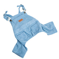 HKM-1799869 Spring and Summer Corduroy Pet Suspenders in Beige, Light Blue, and Light Pink