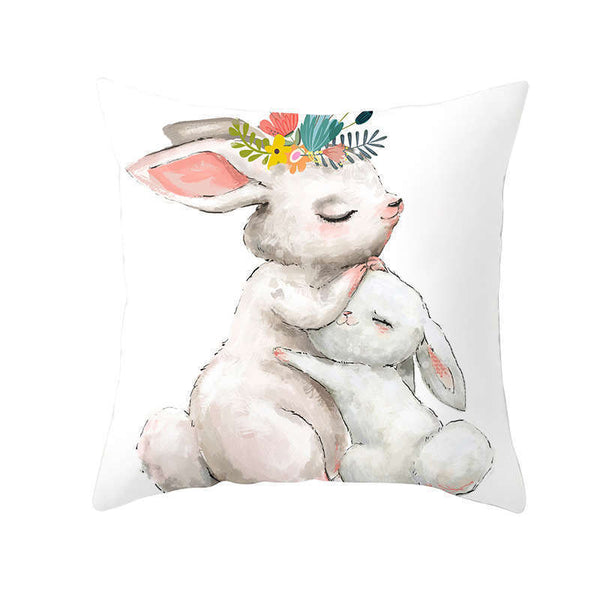 HKM-179987 Scandinavian Style Peach Skin Pillowcase in White - 45x45cm