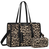 HKM-179987 Women’s Canvas Laptop Tote Bag for 15.6in Laptops – Lightweight Office Handbag