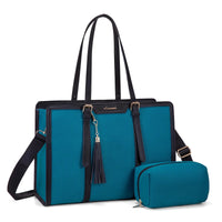 HKM-179987 Women’s Canvas Laptop Tote Bag for 15.6in Laptops – Lightweight Office Handbag