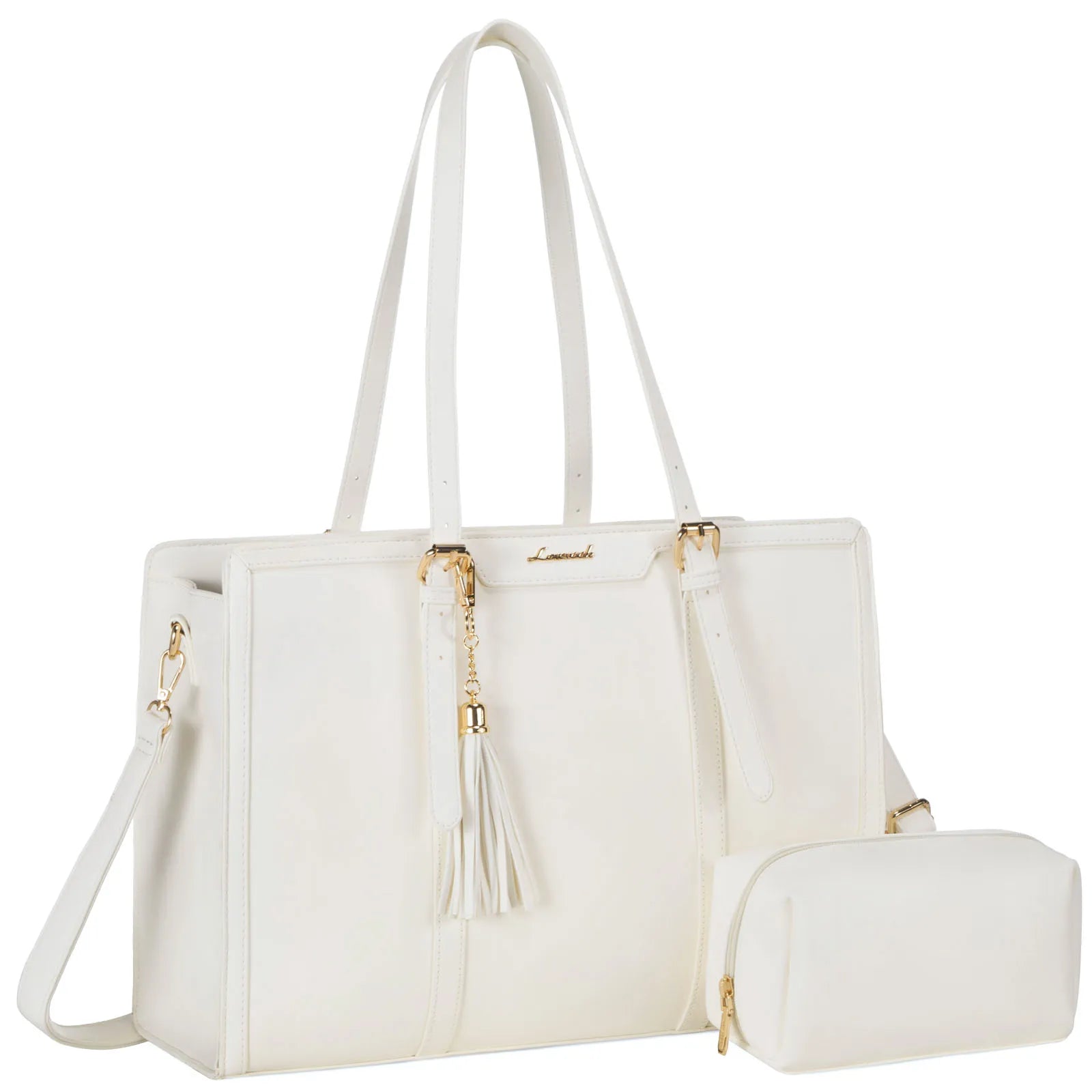 HKM-179987 Women’s Canvas Laptop Tote Bag for 15.6in Laptops – Lightweight Office Handbag