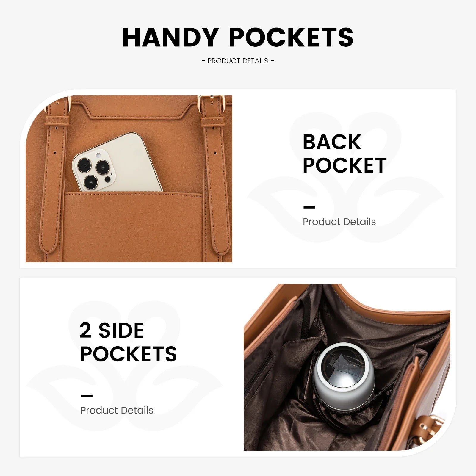 HKM-179987 Women’s Canvas Laptop Tote Bag for 15.6in Laptops – Lightweight Office Handbag