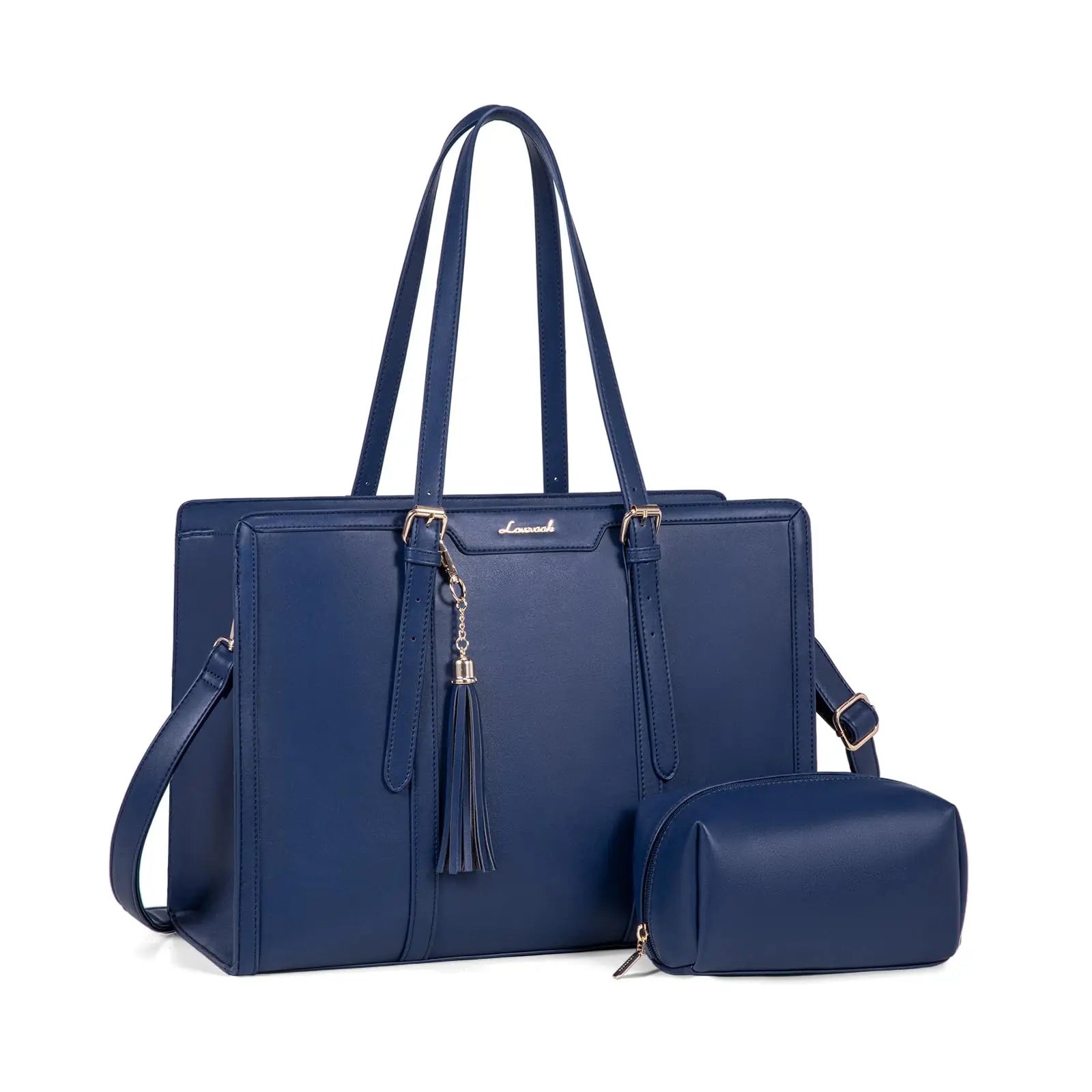 HKM-179987 Women’s Canvas Laptop Tote Bag for 15.6in Laptops – Lightweight Office Handbag