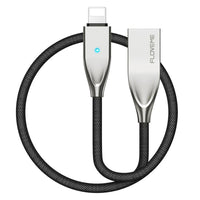HKM-179987 Zinc Alloy Data Cable with Ballistic Nylon Rope - 1.2M Length, Available in Knight Black and Cool Black