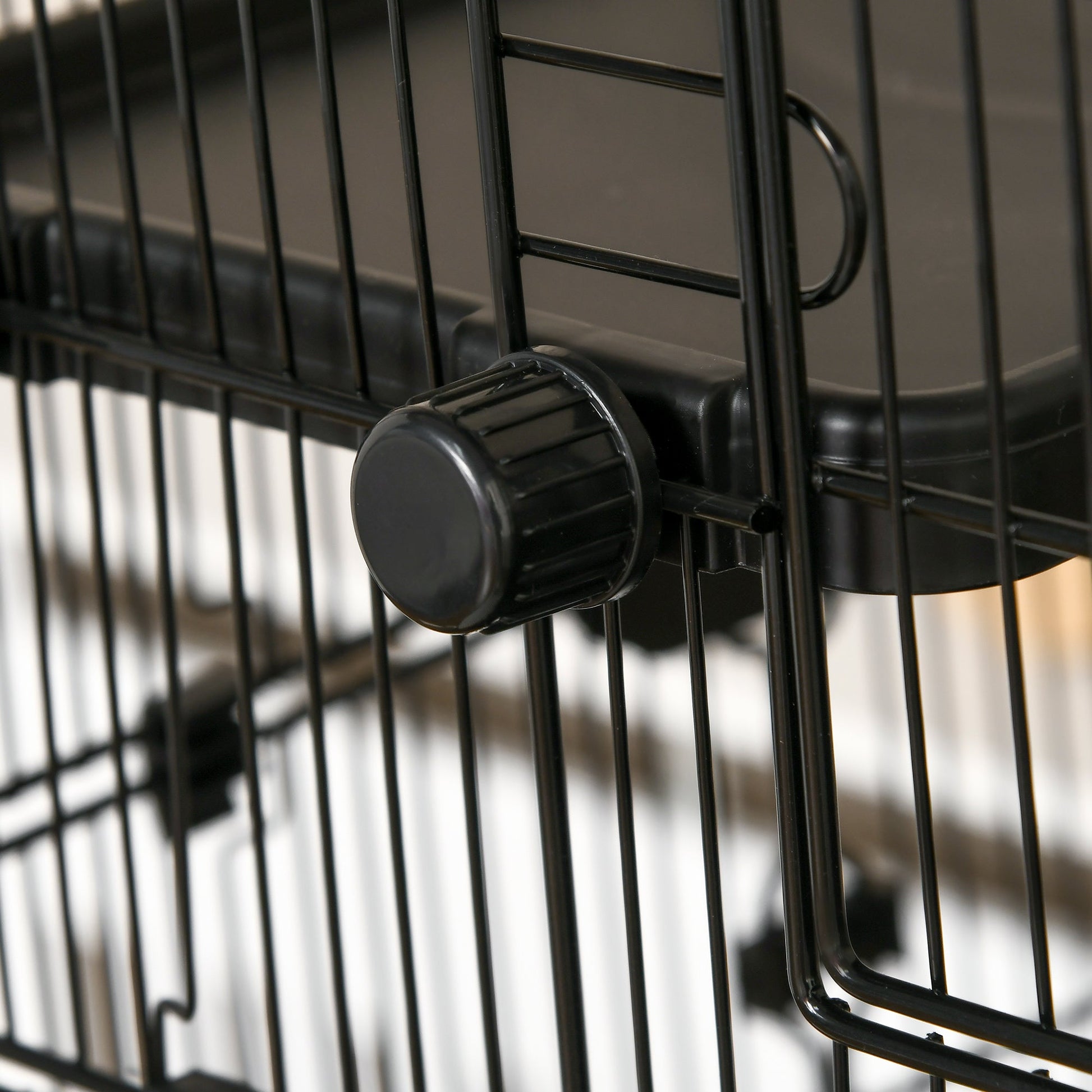 HKM-1801149 6-Tier Rolling Rabbit Cage with Large Living Space and Easy Access, Black