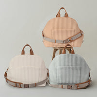 HKM-1801533 Large Capacity Striped Pet Outing Bag - Nylon, Medium Softness, Multiple Colors Available