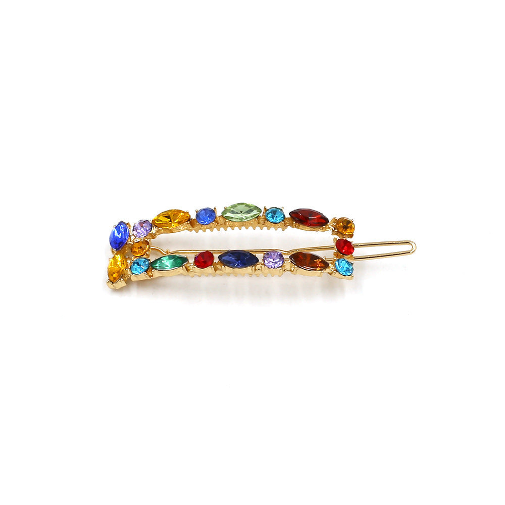 HKM-180179 New Geometric Alloy Hairpin Side Clip Set for Women