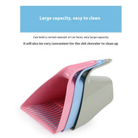 HKM-1802941 Cat Litter Scoop - Durable Plastic, Available in Pink, Green, and Sky Blue