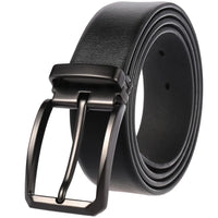 HKM-180307 Custom Logo Pin Buckle Belt for Men – Stylish Alloy Rotating Belt for Jeans and Casual Wear
