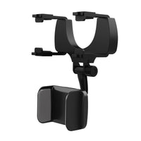 HKM-180307 Rearview Mirror Mobile Phone Holder for Navigation and Recording - Multi-Function Support Black or Gray