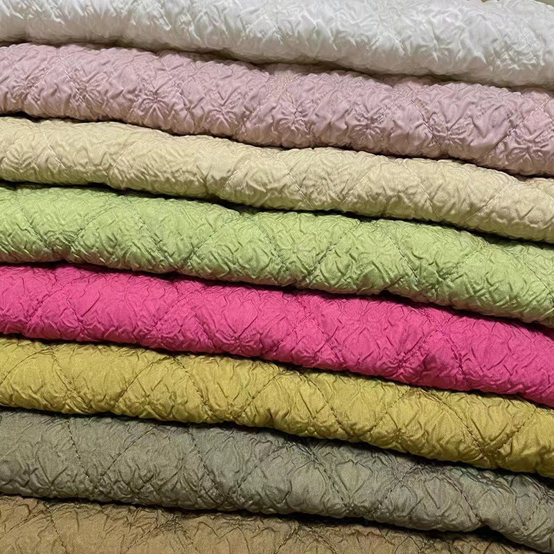 HKM-180435 3D Embossed Geometric Fabric for Fashion and Decor - 100% Polyester, 140CM Width