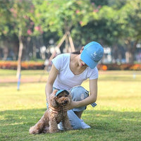 HKM-1804861 Canvas Parent-Child Outdoor Picnic Caps - Available in Black, Pink, and Blue for Pets and Owners