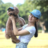 HKM-1804861 Canvas Parent-Child Outdoor Picnic Caps - Available in Black, Pink, and Blue for Pets and Owners