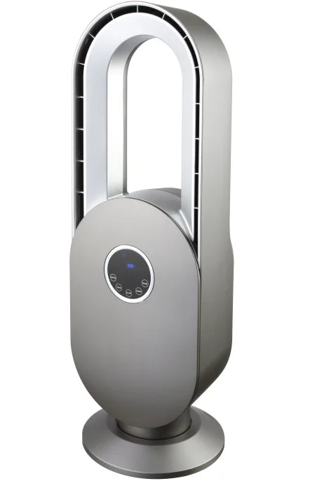 HKM-180627 Bladeless Floor Standing Fan with Touch Control and Remote - 45W Power, 15-Hour Timer, Multiple Modes