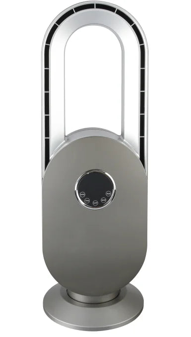 HKM-180627 Bladeless Floor Standing Fan with Touch Control and Remote - 45W Power, 15-Hour Timer, Multiple Modes