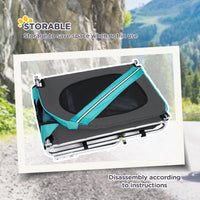 HKM-1808701 Pet Bike Trailer with Large Wheels and Multiple Entrances - Green, Weather-Resistant Design for Medium Dogs