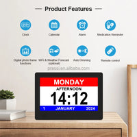 HKM-180883 Large Display Digital Calendar Clock for Memory Loss and Dementia Care