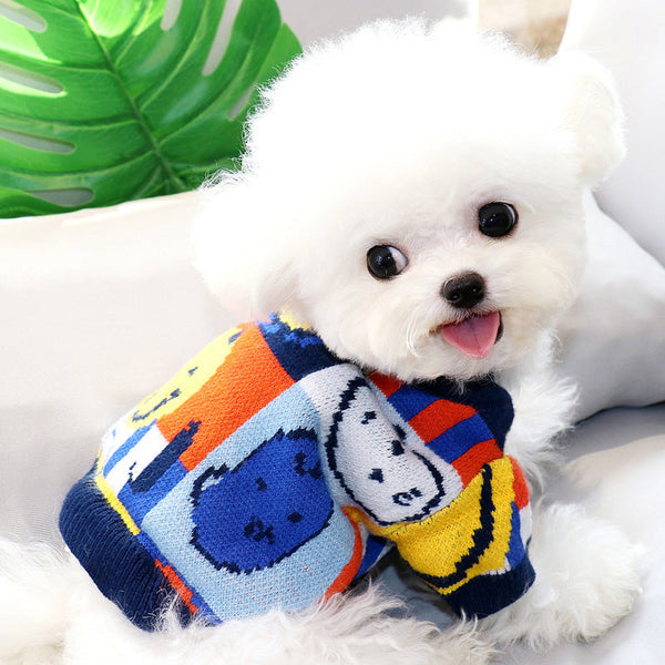 HKM-1811005 Casual Dog Sweater for Schnauzer, Pomeranian, and Yorkshire Terrier - Multiple Sizes Available