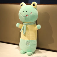 HKM-1812669 Cute Cartoon Long Plush Pillow - Pig, Frog, Rabbit Design, Available in 60cm, 80cm, 100cm Sizes