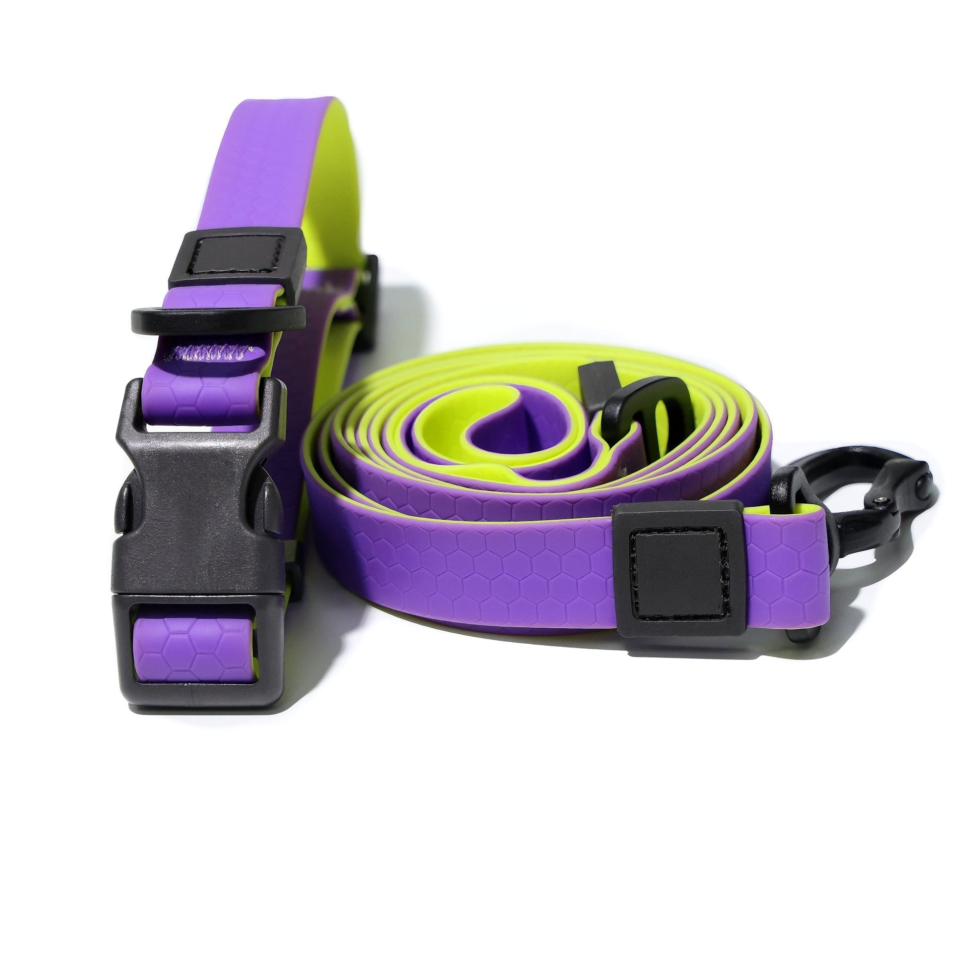 HKM-1812797 Honeycomb Embossed Dual-Color Waterproof Dog Leash Set with Enhanced Grip