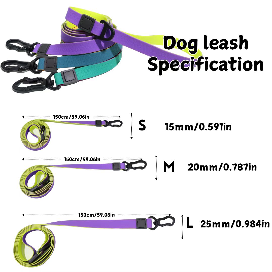 HKM-1812797 Honeycomb Embossed Dual-Color Waterproof Dog Leash Set with Enhanced Grip