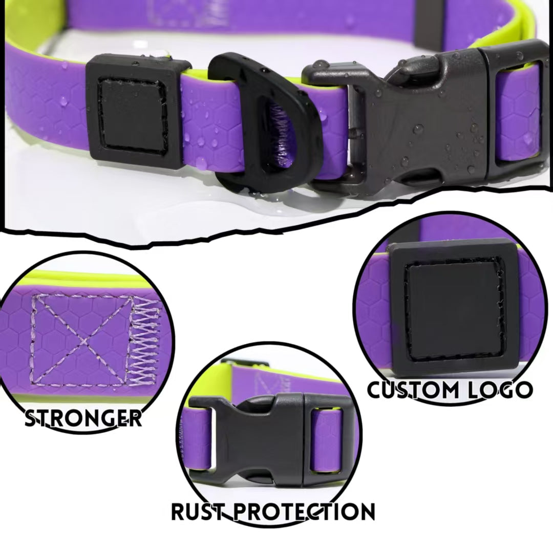 HKM-1812797 Honeycomb Embossed Dual-Color Waterproof Dog Leash Set with Enhanced Grip