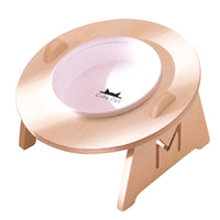 HKM-1813181 Ceramic Double Bowl Set with Stand for Cats and Small Dogs