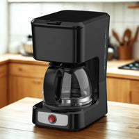 HKM-181331 5-Cup Coffee Maker with Ground Coffee Option, Clear Water Level Indicator, Non-Stick Warm Plate