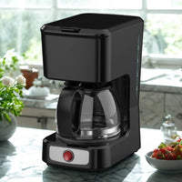 HKM-181331 5-Cup Coffee Maker with Ground Coffee Option, Clear Water Level Indicator, Non-Stick Warm Plate