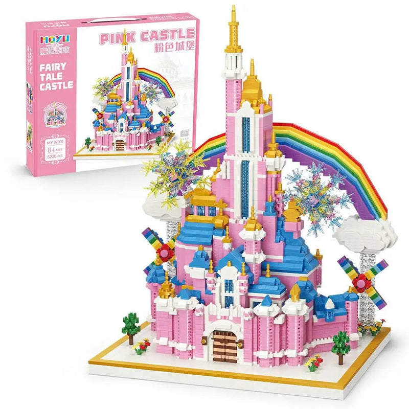 HKM-181331 Rainbow Castle 3D Puzzle Model Building Toy for Kids - DIY Assembly Educational Gift