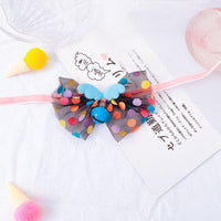 HKM-1814973 Pet Bow Tie Bell Collar with Fairy Wings for Cats and Dogs, Soft Velvet Material, Detachable Bell, Princess Style