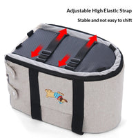 HKM-1815229 Portable Dog Car Center Console Nest with Soft Linen Fabric Options