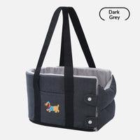 HKM-1815229 Portable Dog Car Center Console Nest with Soft Linen Fabric Options