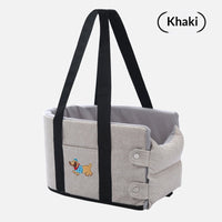 HKM-1815229 Portable Dog Car Center Console Nest with Soft Linen Fabric Options