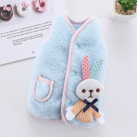 HKM-1817149 Cozy Casual Pet Vest for Dogs and Cats - Available in Pink and Blue Rabbit Designs, Multiple Sizes