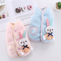 HKM-1817149 Cozy Casual Pet Vest for Dogs and Cats - Available in Pink and Blue Rabbit Designs, Multiple Sizes