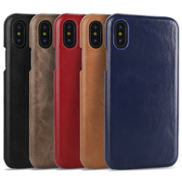 HKM-181843 Genuine Leather Protective Phone Case for iPhone 6-11 Pro Max and Samsung Note 10/10+ - Business Style