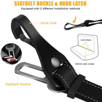 HKM-1818557 Multifunctional Reflective Elastic Seat Belt for Pets - Nylon, 54-90cm Length, 2.5cm Width