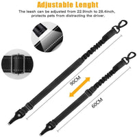 HKM-1818557 Multifunctional Reflective Elastic Seat Belt for Pets - Nylon, 54-90cm Length, 2.5cm Width