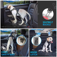 HKM-1818557 Multifunctional Reflective Elastic Seat Belt for Pets - Nylon, 54-90cm Length, 2.5cm Width