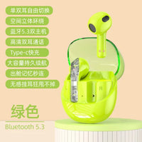 HKM-181907 Transparent Wireless Bluetooth In-Ear Headset with High Sound Quality and LED Battery Indicator