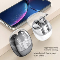 HKM-181907 Transparent Wireless Bluetooth In-Ear Headset with High Sound Quality and LED Battery Indicator
