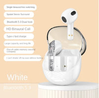 HKM-181907 Transparent Wireless Bluetooth In-Ear Headset with High Sound Quality and LED Battery Indicator